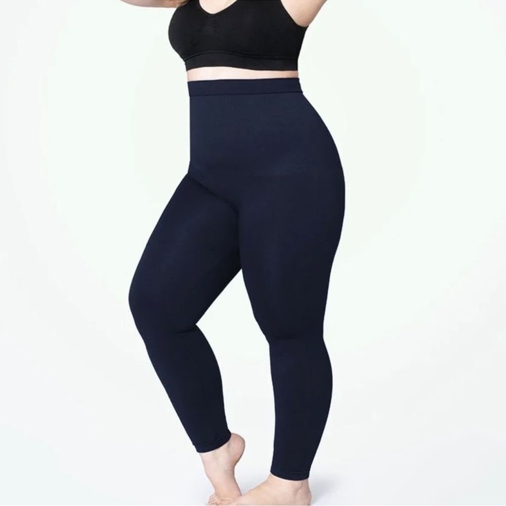 Shapermint Essentials High Waisted Navy Leggings … - image 1
